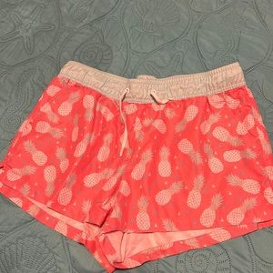 XL Jadelynn Brooke pineapple cute melon, sea foam green shorts